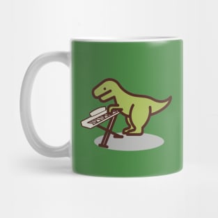 Cute Trex playing a keyboard piano Mug